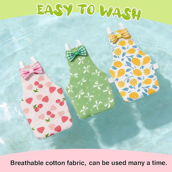 Bird Diaper Flight Suit, 3-Packs Lightweight Reusable Washable Elastic-Straps Parrot Clothes for Peony/Monk Parakeet, Prevents Poop Leaks & Feather Pecking (Peach+Orange+Watermelon, M)