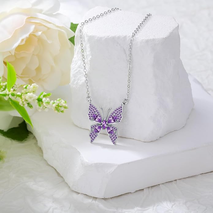 KZX Cat/Dog/Phoenix/Eagle/Whale/Shark/Puffin/Starfish/Chicken/Butterfly/Owl/Bee/Frog/Seahorse Necklace Sterling Silver Animal Pendant Jewelry Gift for Women