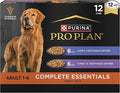 Purina Pro Plan Complete Essentials Wet Dog Food, Lamb and Vegetables and Turkey and Vegetables in Gravy Variety Pack - (Pack of 12) 13 oz. Cans