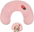 U-Shaped Pillow for Pets Cat Calming Pillows Indoor Pet Soft Fluffy Cat Dog Bed Anxiety Relief Half Donut Cuddler with Cute Embroidery Pattern Pet Neck Pillow for Cats Dogs Other Pets