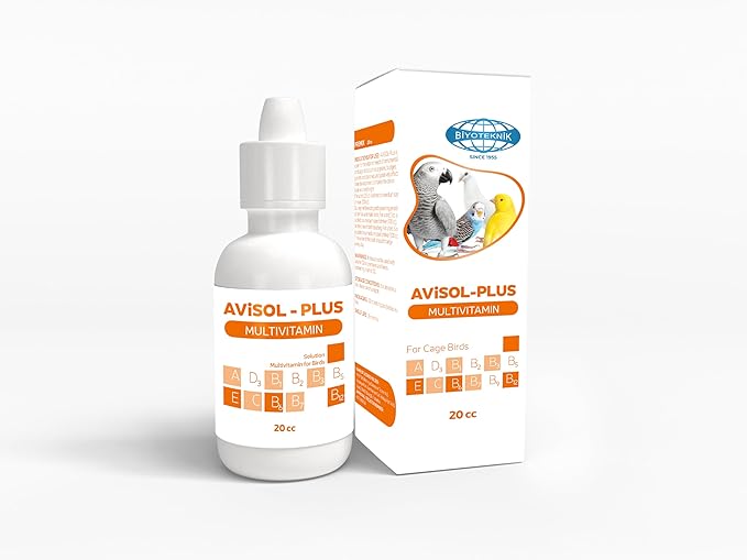 Avisol Plus Multivitamin Drops Supplement for Birds Supports Bone, Muscle, Feather and Egg Health