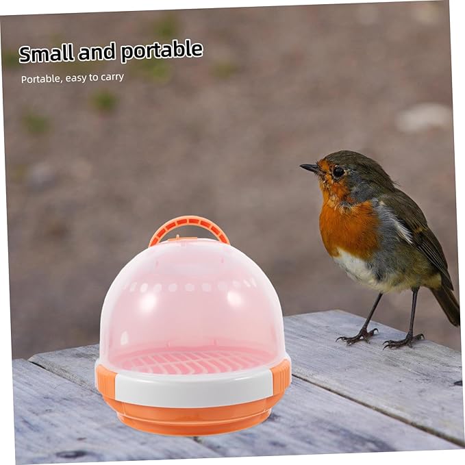 Toyvian Portable Bird Carrier Cage Breathable Travel Cage for Parrots Birds Lightweight Handle Design for Hiking Outings