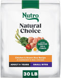 Nutro Natural Choice Small Bites Dry Dog Food, Adult Dog Food Dry Chicken and Brown Rice Recipe, 30 lbs.