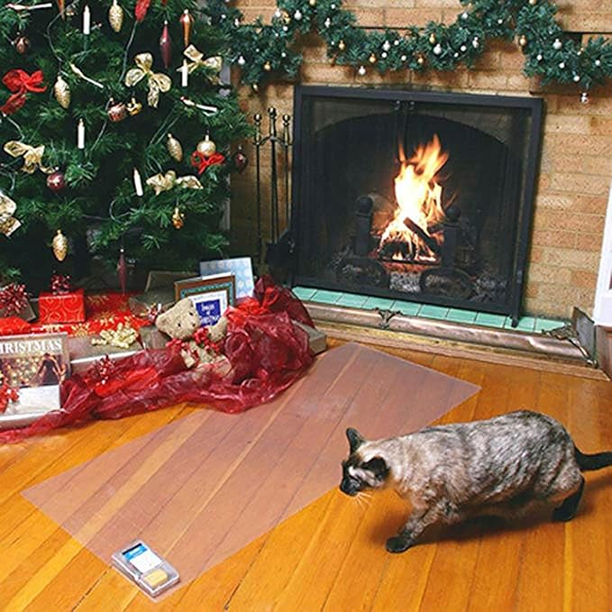 OMEM Pet Training Shock Mat - Effective Cat and Dog Deterrent (12x60 inches) with 3 Modes - Safe and Portable Electric Mat for Furniture Protection