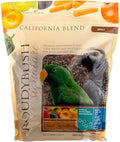 RoudyBush California Blend Pellets for Birds - Scientifically Formulated Bird Feed - Bird Food Pellets w/Dried Fruits, Vegetables & More - Nutritious & Healthy Feed for Birds (Small, 44oz)