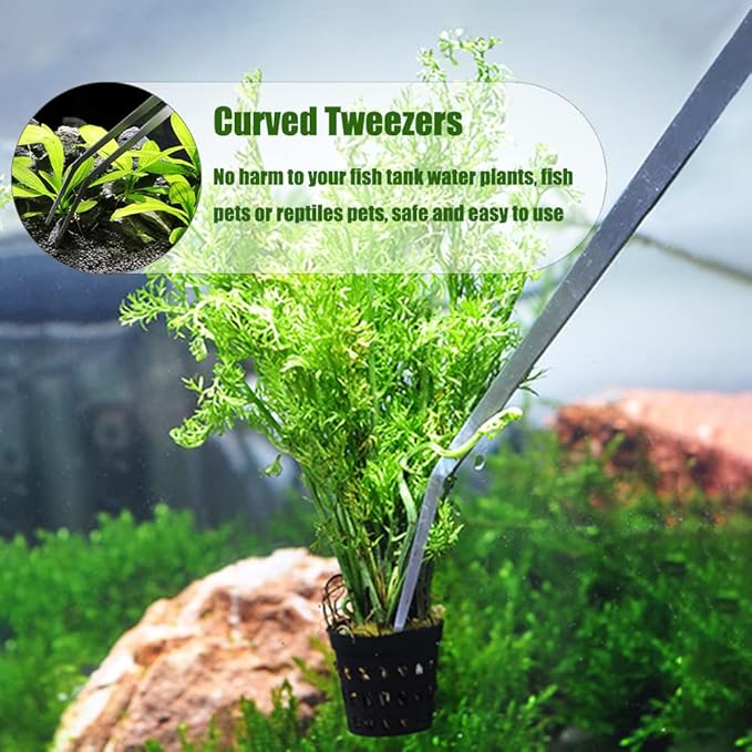 Aquarium Tank Aquatic Plant Tools Sets, 19 Inch Stainless Steel 3 Pack Aquatic Plants Tool, for Fish Starter Kits & Aquariums Tank