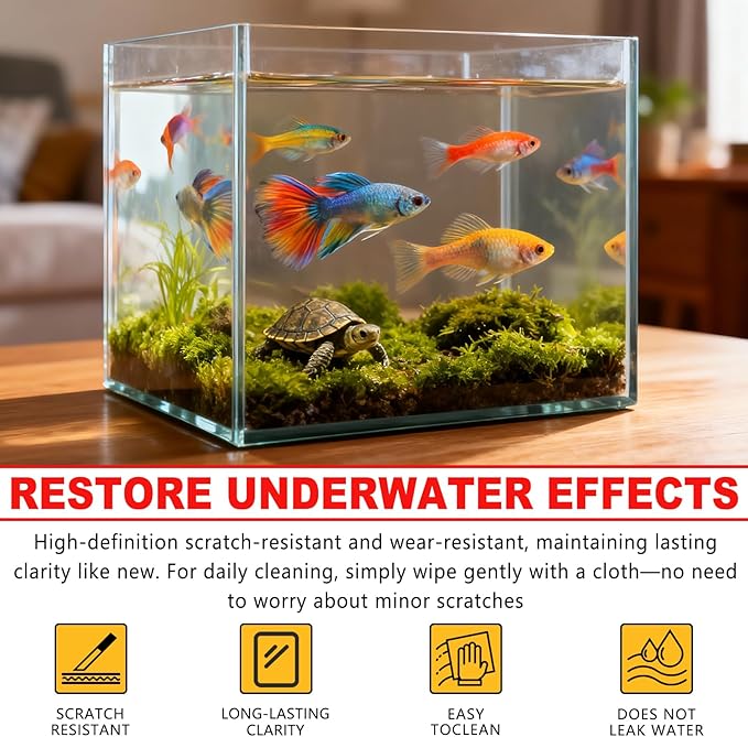 Small Glass Fish Tank, 5.9x4.3x5.1 Inch Rimless Aquarium, 0.7 Gallon Small quarium, Ultra Clear Glass Thickness 4mm (5.9x4.3x5.1)