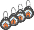 4 Pack Personalized Dog Tags,QR Code Pet ID Tags with Online Profile systerm,Editable Any Names and Phone numbles,4*Black,L