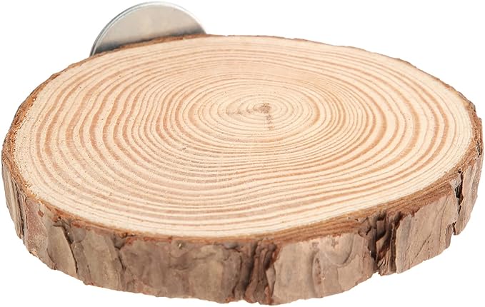 Round Wooden Spring Bird Board, Parrot Perches Stand Toy Bird Parrot Perch for Small Parakeets Cockatiels Hamster Cage Accessories (6cm)