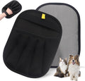 Pet Hair Removal Glove for Cats & Dogs, Upgraded Five-Finger Electrostatic Pet Hair Removal Tool, Reusable Magic Brush Pet Hair Remover for Laundry, Couch, Carpet, Car Seat & Clothing (Black)