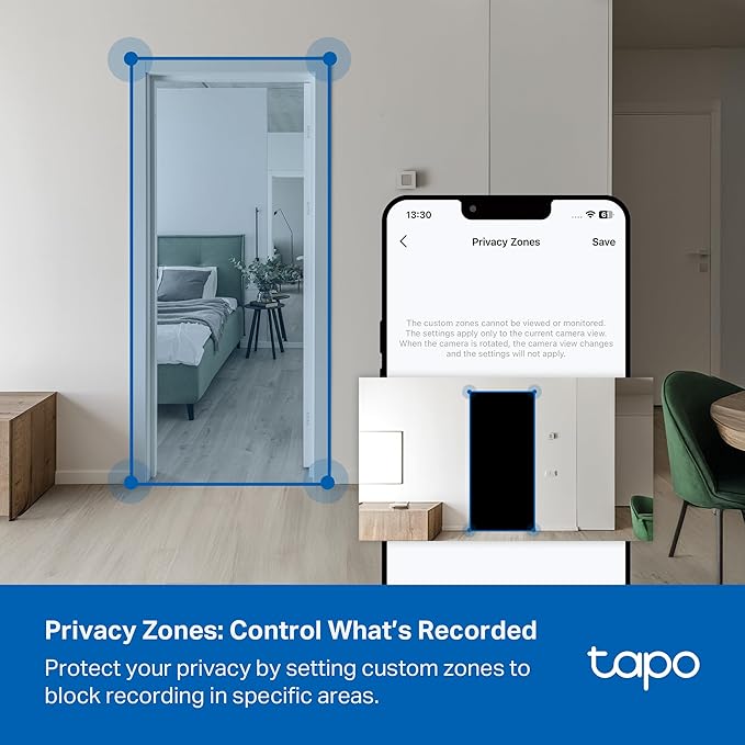 Tapo 2K Indoor/Outdoor Wired Security Camera - Works as a Baby Monitor & Pet Camera, Person/Motion/Baby Cry Detection, 2-Way Audio, Siren, Subscription-Free Local Storage or Optional Cloud, C113