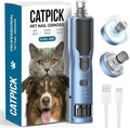 7-Speed Dog & Cat Nail Grinder with Light - Ring LED Safe to Avoid Overcut, Quiet Low Vibration & Powerful Fast, Cordless Rechargeable Toenail Trimmer for Small & Large Puppy Paws