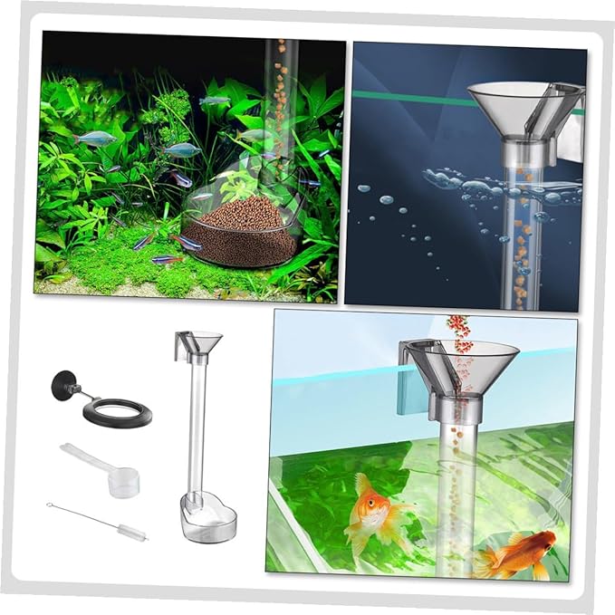 Multifunctional Fish Tank Feeder Tube Aquarium Feeder for Shrimp and Fish Feeding Aquarium Accessory Kit with Feeding Ring