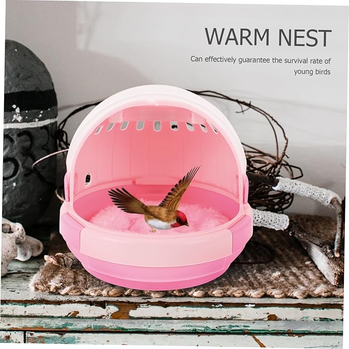 1set Portable Bird Carrier Nest with Warm Pad for Outdoor Cage for Easy to Material for Pet Travel