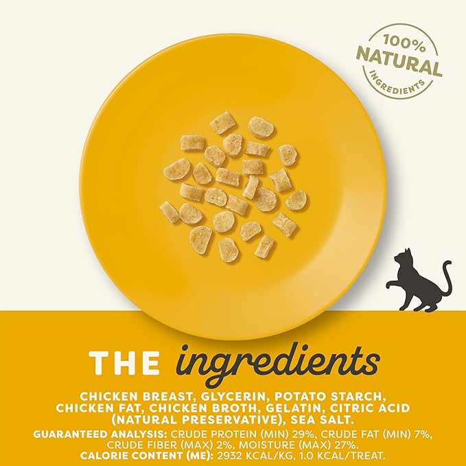 Applaws Natural Chewy Cat Treats, Grain-Free, High Protein, Limited Ingredients, No Artificial Additives or Fillers, Healthy & Nutritious Snack for Cats, Chicken (12 x 2.0oz Bags)