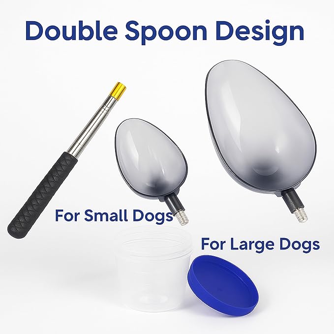 Dog Urine Catcher, Urine Collection Kit for Dogs and Cats with Telescopic Handle, Reusable for Vet Visits or Home Testing