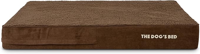 The Dog’s Bed Orthopedic Memory Foam Dog Bed Mattress, Plush Fabric, Brown Plush, XL, 6-Inch