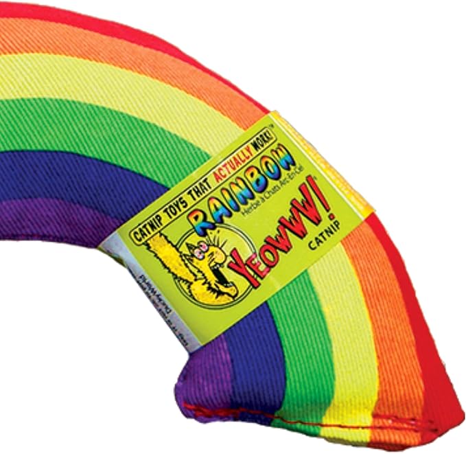 (2 Pack) Yeowww Catnip Toy, Rainbow 6"