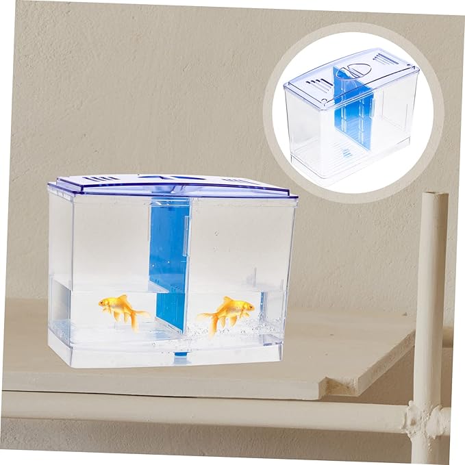 Fish Breeding Box Acrylic Isolation Hatchery Tank for Tropical Fish Guppies and Betta Fry Room Design with Removable Divider Easy to Clean and Install