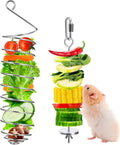 2Pcs Rat Enrichment Toys - Stainless Steel Rat Foraging Toy Treat Dispensing Slow Feeder Intelligence Enrichment Bird Fruit Vegetable Holder for Rats Cage,Parakeet Conure
