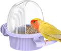Pawfly No Mess Bird Feeder with Water Dispenser, Food and Water Bowl for Parakeet, Parrot, Cockatiel, Budgie and Lovebird