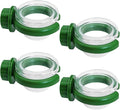 PINVNBY 4 PCS Bird Food Bowl Bird Cage Feeder with Clamp, Easy to Install Feeding Dish Cups Transparency Parakeet Food Dish for Finches Lovebirds and Long-Tailed Parrots （Green）