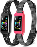 Bark Collar, 2 Pack Smart Dog Bark Collar for Large Medium Small Dogs, Anti Barking Device for Dogs Training Collar with Beep Vibration Harmless Shock, 5 Adjustable Sensitivity (Pink)