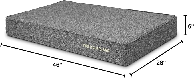 The Dog’s Bed Orthopedic Memory Foam Dog Bed Mattress, Linen Fabric, Grey Linen, XL, 6-Inch