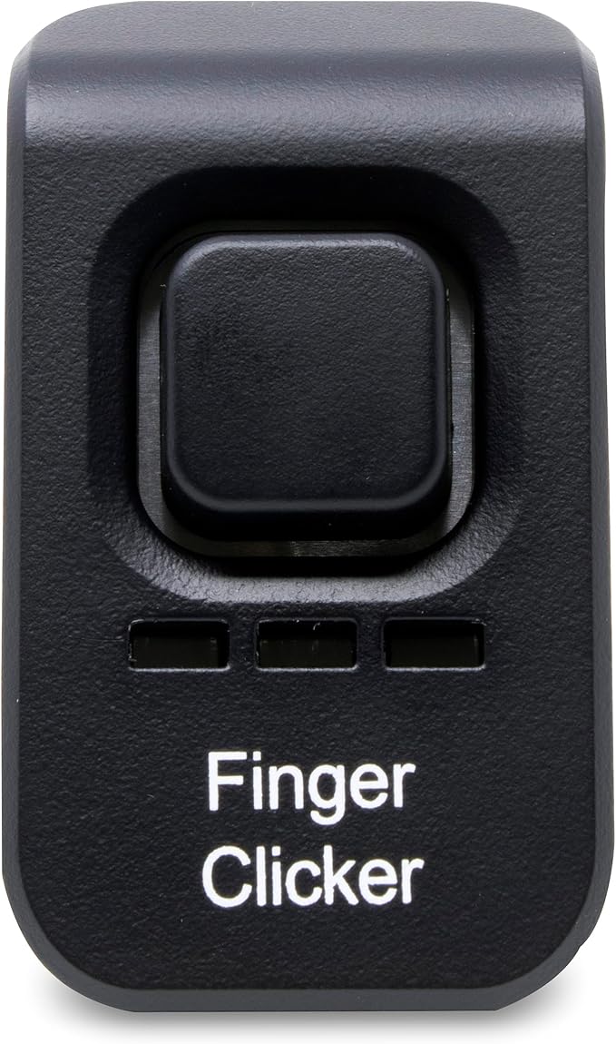 Educator Dog Training Finger Clicker – Audible Positive Reinforcement Trainer with Adjustable Sound & Velcro Finger Strap – Portable Pet Obedience Training Tool, Red
