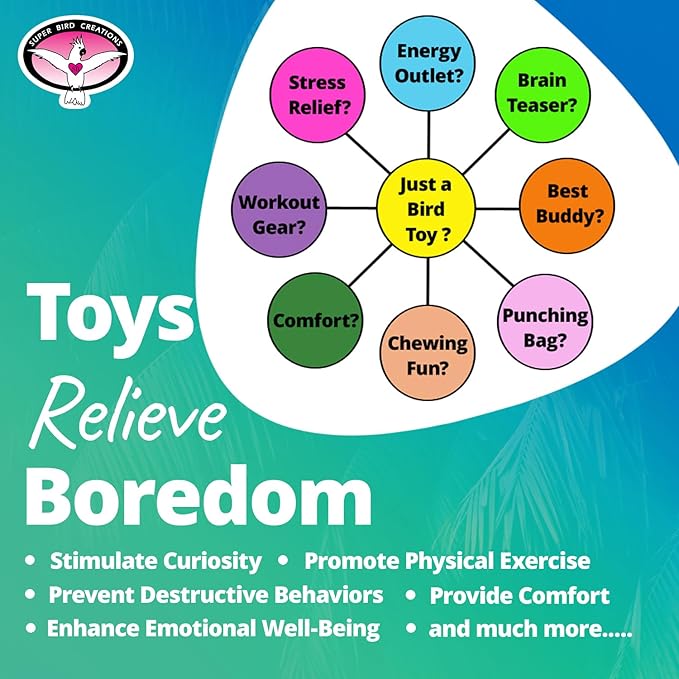 Super Bird Creations SB1218 Cardboard Treat Block - Interactive Chewing and Foraging Bird Toy for Medium to Large Birds - African Greys, Parrots, Quakers - Encourages Exploration & Physical Exercise