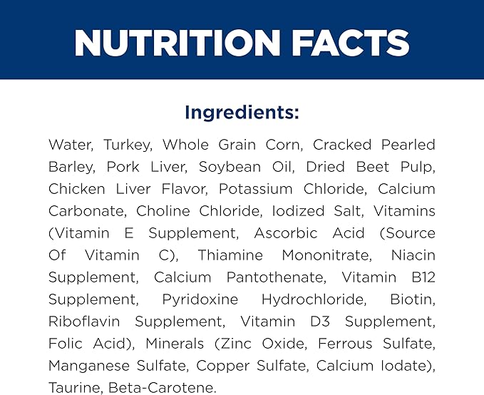Hill's Science Diet Adult 7+ Wet Dog Food, Turkey & Barley, 13 oz. Cans, 12-Pack