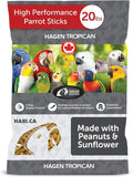 HARI Tropican Bird Food, Hagen Parrot Food Sticks with Vitamins & Minerals for Birds Needing Extra Nutrition, High Performance Formula, 20 lb Bag (Packaging May Vary)