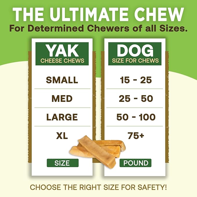 EcoKind Premium Gold Yak Cheese Himalayan Dog Chews, Dog Treats Large Breed, All Natural, High Protein, for Aggressive Chewers, Large - 12+ Chews (3 lb)