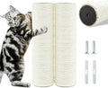 Cat Tree Replacement Post, 2 Pack 9.84in (Connectable to 19.7in/50cm) Cat Scratching Post with M8 Screws, Natural Sisal Cat Tower Parts for Cat Tree Repair