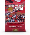 Taste of the Wild Southwest Canyon Grain-Free Recipe with Wild Boar Dry Dog Food, Made with Protein from Real Meat, and Guaranteed Nutrients Like Probiotics for All Life Stages 5lb