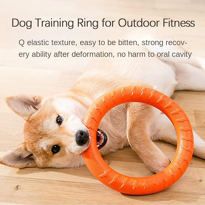 Dog Flying Disc Dog Chew Toy,Dog Toys for Aggressive Chewers Floating Dog Ring/Fetch Toys for Medium/Large Breeds Interactive Dog Pool Float Durable Toy for Training and Teeth Cleaning,28cm