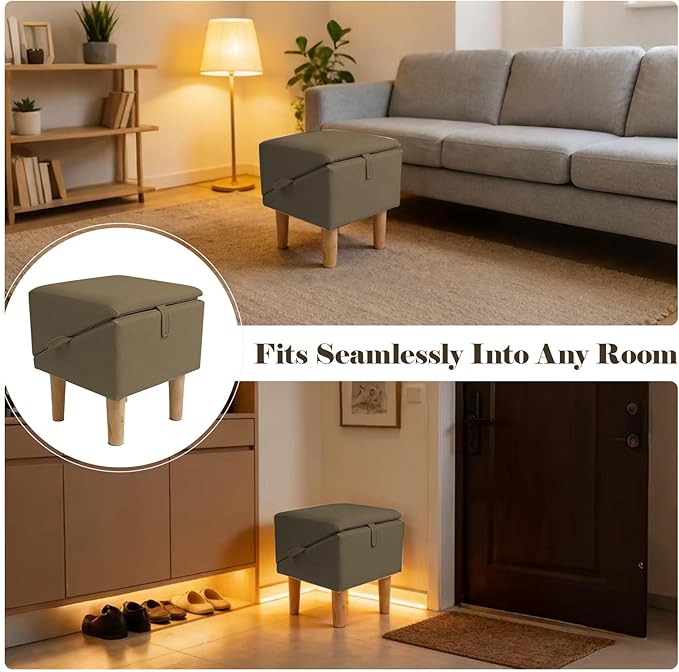 Split Ottoman Dog Ramp for Couch and Low Bed, 2-in-1 Foldable Dog Stairs for Small Dogs and Cats, Wooden Pet Ramp with Non-Slip Surface, Portable Step Stool Design. Coffee