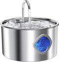 Cat Water Fountain Stainless Steel: 108oz/3.2L Cat Fountain for Drinking - Pet Water Fountains for Cats Indoor - Dog Water Bowl Dispenser - Pets Feeding & Watering Supplies - for Small Animals