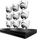 Night Owl Power Over Ethernet 24 Channel NVR Video Home Security Camera System with (9) Wired IP 4K HD Indoor/Outdoor Deterrence Dome Cameras and 4TB Hard Drive (Add up to 8 Wi-Fi Cameras)