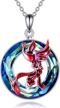 KZX Cat/Dog/Phoenix/Eagle/Whale/Shark/Puffin/Starfish/Chicken/Butterfly/Owl/Bee/Frog/Seahorse Necklace Sterling Silver Animal Pendant Jewelry Gift for Women