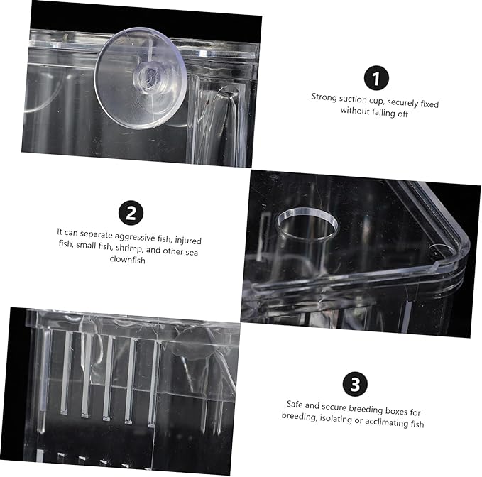 Hemoton 2pcs Fish Breeding Box Double Layer Isolation Tank Aquarium Accessory Holder