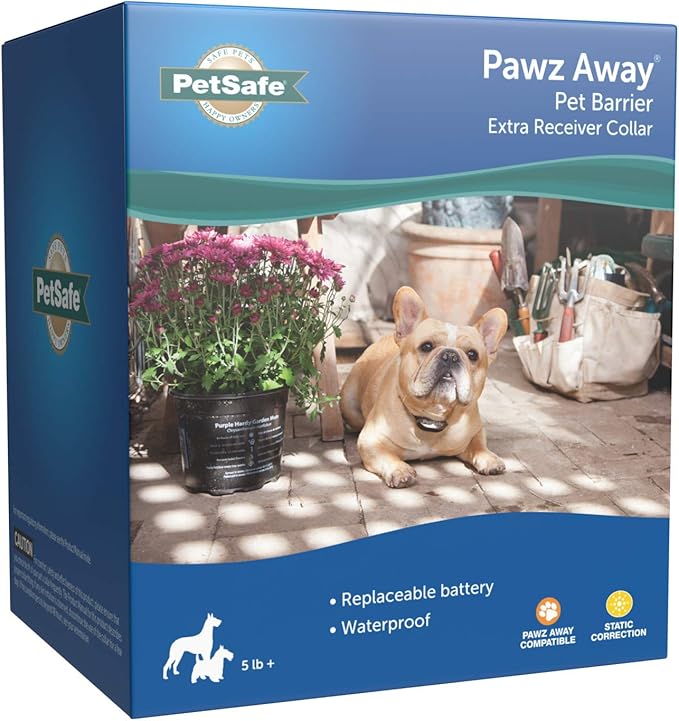 PetSafe Pawz Away Indoor/Outdoor Extra Receiver Collar for Cats and Dogs for Wireless Pet Barrier System