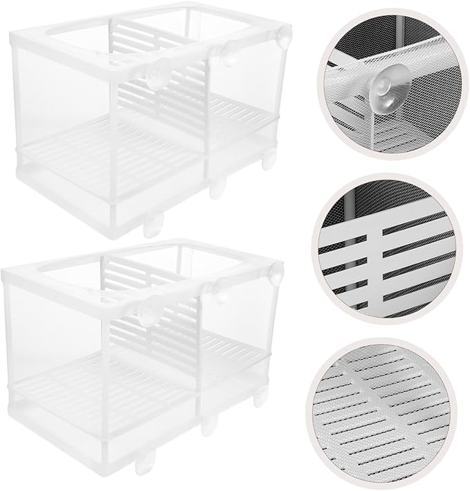 TOYANDONA 2pcs Fish Box Aquarium Incubator Fish Tank Breeding Isolation Box Divider Aquarium Style
