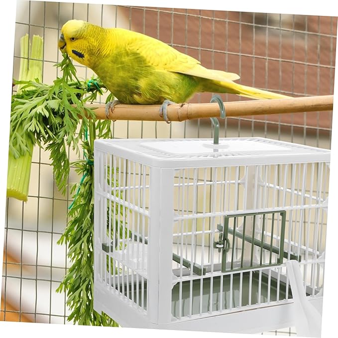 Toyvian Foldable Bird Carrier for Small Birds Lightweight Travel Cage with Ventilated Design Removable Tray for Parakeets Cockatiels and Parrots