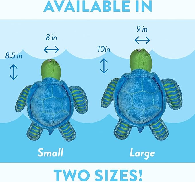 Spunky Pup Clean Earth Plush Turtle | Made from 100% Recycled Water Bottles | Small