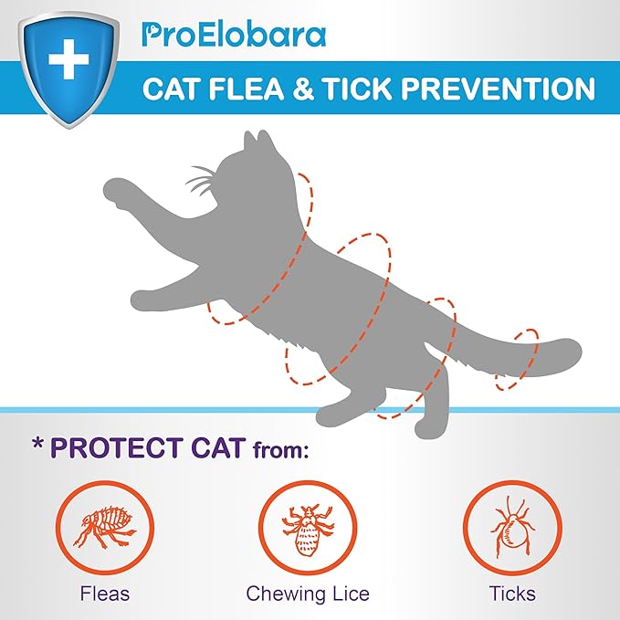 Topical Flea and Tick for Cats & Kittens: Waterproof Topical Cat Flea and Tick – Fast-Acting & Long - Lasting at Home Control for Cats Over 1.5 lbs and 8 Weeks or Older – 6-Dose Supply