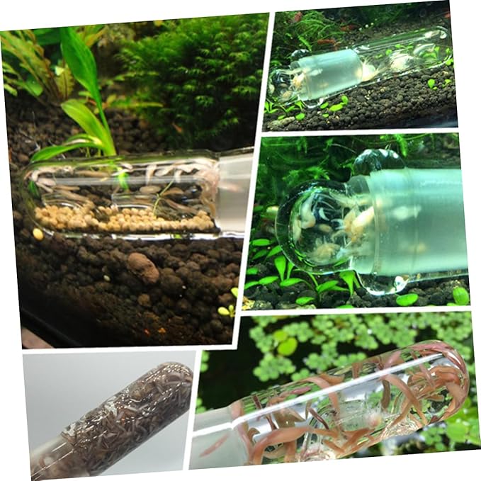NOLITOY 2pcs Aquarium Fish Tank Accessory Glass Turbellarian Catcher Safe Fish Protection