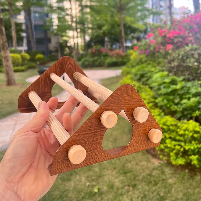 Baby Chick Perch, Durable Metal Stand with Wooden Roosting Bar for coop and brooder, Training Chicken Perch Easy to Assemble and Clean, Fun Toys for Chick (Brown Wood, Wooden Bars)