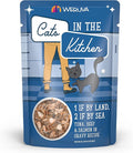 Weruva Cats in The Kitchen, 1 if by Land, 2 if by Sea with Tuna, Beef & Salmon in Gravy Cat Food, 3oz Pouch (Pack of 12)