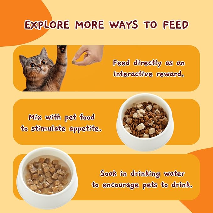 Jungle Calling Freeze Dried Cat Treats, 9.17 oz Single Ingredient Duck Meat for Cats Puppy Dogs, High Protein Food Topper Cube Healthy Dog Treat, Rawhide Free Snacks for Training Bites (Pack of 2)